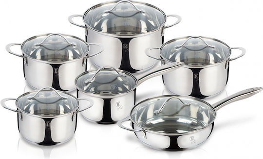 Berlinger Haus Silver Jewellery Collection Cookware Set 6 Pieces Berlinger Haus Silver Jewellery Collection Cookware Set 6 Pieces