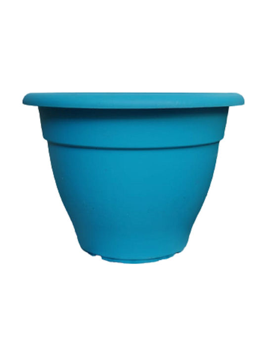 Plastic pot SKOPELOS 19lt Φ40x31cm - Blue Nr 614 (for plate SKOPELOS Nr125)