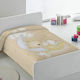 Piel SA Κουβέρτα Αγκαλιάς & Λίκνου 6375 Sleepy Bear Βελουτέ Μπεζ 80x110εκ.