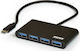Port Designs USB Хъб с 4 Порта USB 3.0 с USB-C Връзка