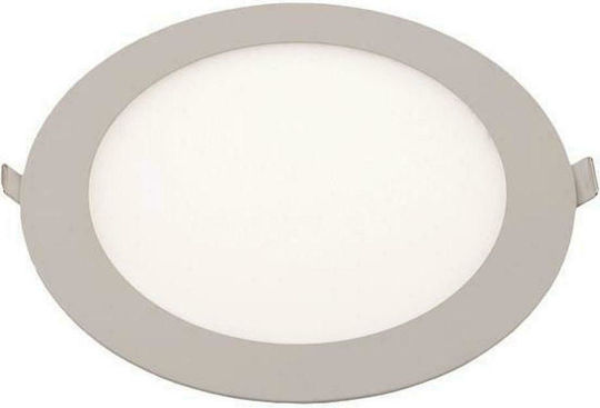 Eurolamp Кръгла Вграден LED Панел 18W с Неутрално бяло Светлина 4000К 22.5см.