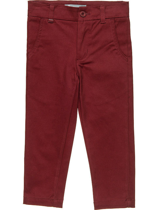 Alouette Kids Fabric Trousers Burgundy