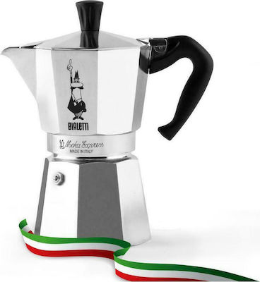 Bialetti Moka Express 3TZ Μπρίκι Espresso 3cups Ασημί