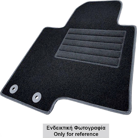 Cik Set of Front and Rear Mats 4pcs for Alfa Romeo Mito 2014-2019 Black