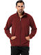 Men's Fleece Cardigan Burgundy