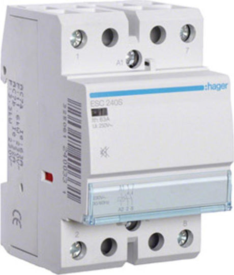 Hager Phase 2-Pole Power Relay 40A 230V