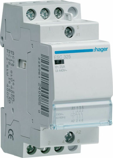 Hager Phase Relays Strom 25A Triple Pole with Voltage 230V