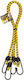 F.F. Group Car Luggage Elastric Strap Yellow 60cm 2pcs