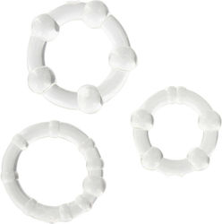 Seven Creations Stay Hard Cock Rings Σετ Δαχτυλίδια Πέους Σιλικόνης 3τμχ