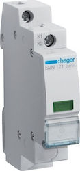 Hager Μονή Ενδεικτική Λυχνία Πίνακα Πράσινη LED 230VAC