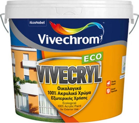 Vivechrom Vivecryl Eco Bază P Plastic Vopsea Ecologic pentru Utilizare Externă 10lt