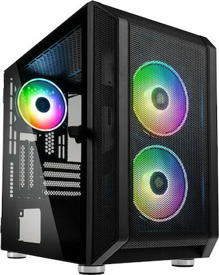 Kolink Citadel Mesh RGB Midi Tower Κουτί Υπολογιστή με Πλαϊνό Παράθυρο Μαύρο