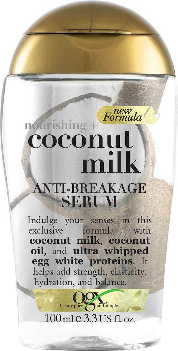 OGX Nourishing + Coconut Milk Serum Αναδόμησης για Λεπτά Μαλλιά 100ml
