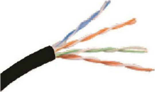 Eurolamp F/FTP Cat.6e High Speed Network Cable Ethernet Unterminated 1m Black