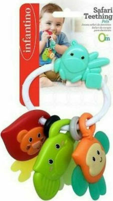 Infantino Safari Pals Teething Rattle made of Plastic for 0 m+ 1pcs