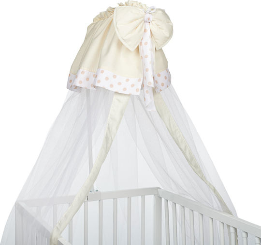 Mother Baby Κουνουπιέρα Κούνιας Bow από Τούλι Μπεζ 500x180εκ.