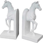 Plastic Bookend in White Color 12.7x27cm. 73642-WHIT