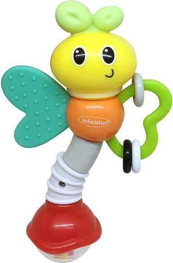 Infantino Love Bug Teething Rattle for Teething from Plastic for 0 Months+