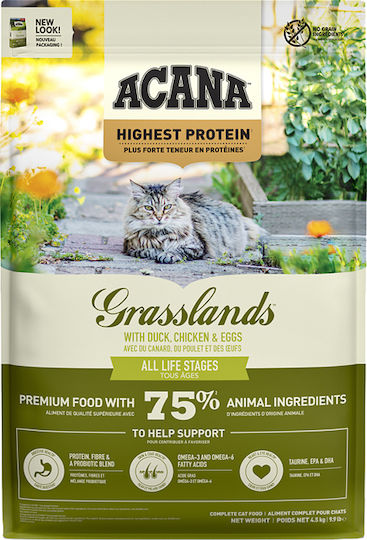 Acana Grasslands Cat Dry Food with Chicken / Duck / Liver 4.5kg