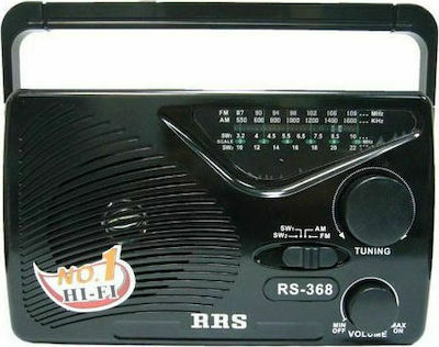 RRS RS-368 Portable Radio Electric / Battery Black