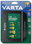Varta LCD Universal Charger+ 4 Μπαταριών Ni-MH Μεγέθους AA/AAA/9V/D
