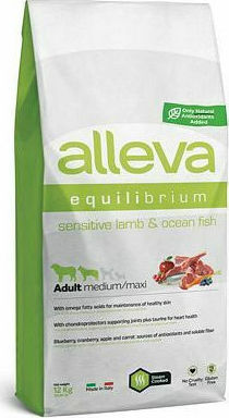 Alleva Equilibrium Sensitive 12kg Dry Food for Adult Medium & Large Breed Dogs with Lamb