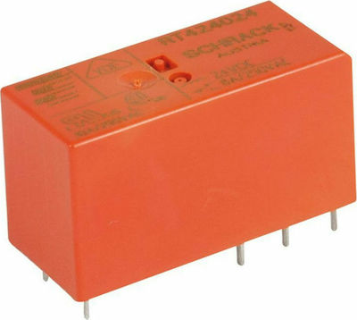 Schrack Ρελέ Μίνι 2P 12V DC 8A 2 επαφές pin 5mm