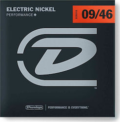 Dunlop Set of Nickel Wound Strings for Electric Guitar Performance+ Extra Light 9 - 46"