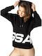 GSA Women's Cropped Hooded Sweatshirt Black