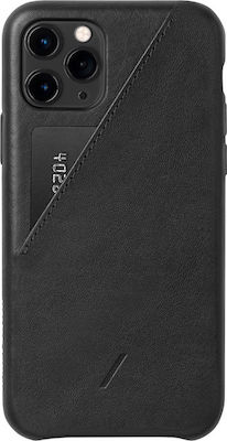 Native Union Clic Card Leather Back Cover Black (iPhone 11 Pro)