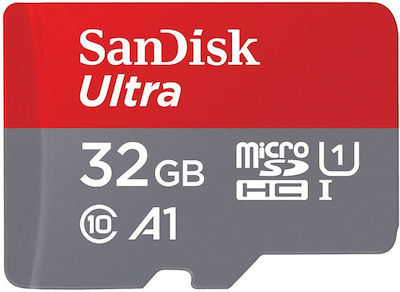 Sandisk Ultra microSDHC 32GB Clasa 10 U1 A1 UHS-I cu adaptor