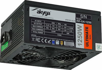 Akyga AK-U4-1250 1250W Black Computer Power Supply Full Wired 80 Plus Gold