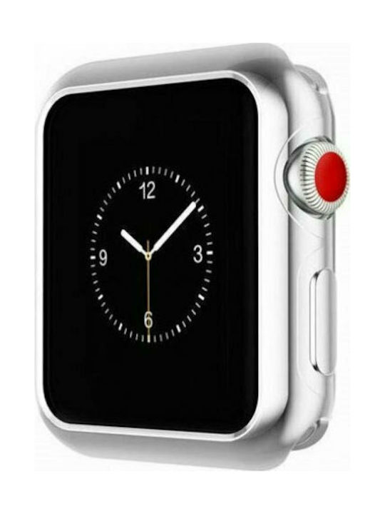 Electroplated Θήκη Σιλικόνης σε Ασημί χρώμα για το Apple Watch 44mm