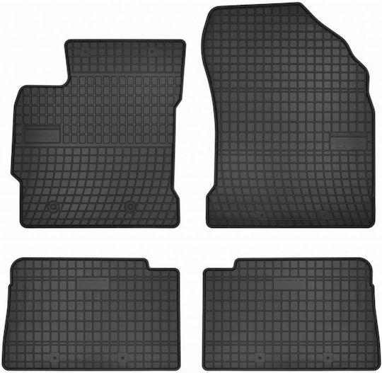 Frogum Satz Vorder- und Hintermatten 4Stück aus Gummi für Toyota Auris 2013 Schwarz