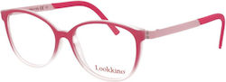 Look Plastic Eyeglass Frame Cat Eye Pink 3770 W105