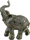 Karvounis Decorativ Elefant din Polirășină în Argint 15.5x7x19cm 1buc