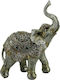 Karvounis Decorativ Elefant din Polirășină în Argint 21x9x24cm 1buc