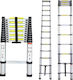 Inox Kiss Telescopic Ladder Aluminum 10 of Steps with Maximum Height 2.9m