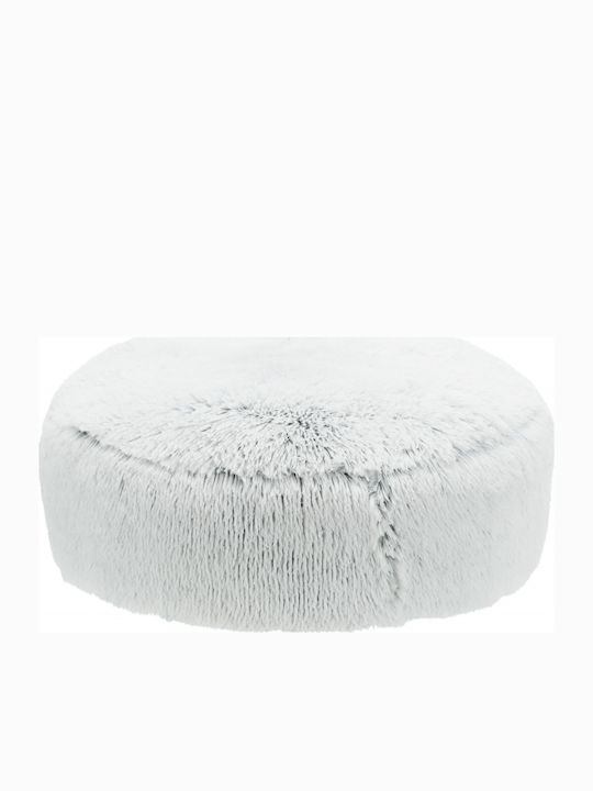 Trixie Harvey Round Пуф Легло за куче Бял 60x60см.