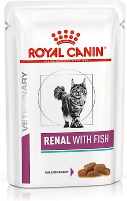 Royal Canin Renal Wet Food for Cats for Kidney Diseases In Pouch with Fish 1pc 85gr