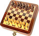 Manopoulos Magnetic Handmade Chess Wood Case with Pawns 20x20cm