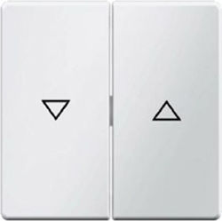 Hager Q.1/Q.3 Shutter Switch Front Rolls in White Color 16256089