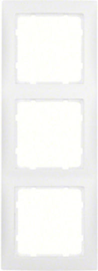 Hager S.1 Switch Frame 3 Positions Vertical and Horizontal Installation in White Color 10139909