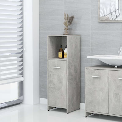 vidaXL Floor Bathroom Column Cabinet L30xD30xH95cm Gray