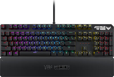 Asus TUF Gaming K3 Gaming Μηχανικό Πληκτρολόγιο με διακόπτες και RGB φωτισμό (Αγγλικό US) Γκρι