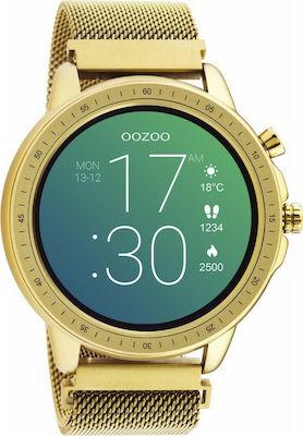 Oozoo Q00306 45mm Smartwatch with Heart Rate Monitor (Gold)