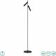 Lucide Lightning Philon Modern LED Floor Lamp Built-in LED Warm White H140xW23cm Black