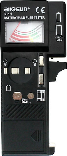 All-Sun 8939999002663 Αναλογικό Battery Tester με Πτυσσόμενη Υποδοχή & Λαμπτήρων BT6