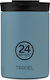 24Bottles Travel Tumbler Glass Thermos Stainless Steel BPA Free Light Blue 350ml with Mouthpiece