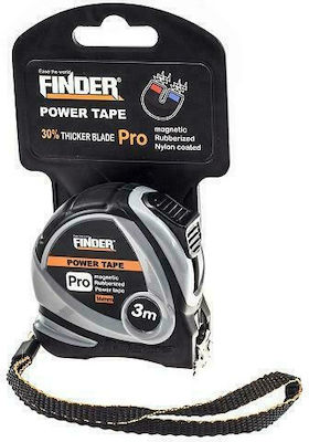 Finder Tape Measure with Auto-Rewind and Magnet 16mm x 3m